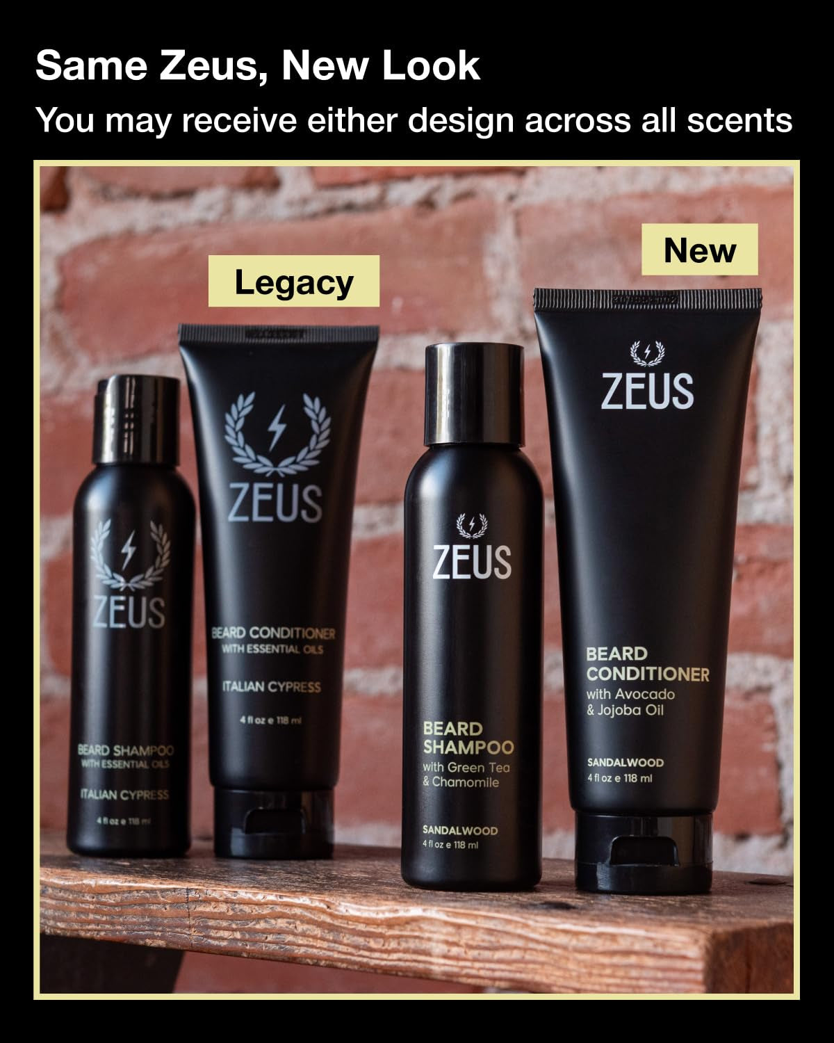 Beard Wash Set for Men, Beard Shampoo & Conditioner (Sandalwood) | Beard Care Duo with Green Tea, Chamomile & Natural Oils to Hydrate, Soften, Strengthen Facial Hair & Skin (Made in USA)