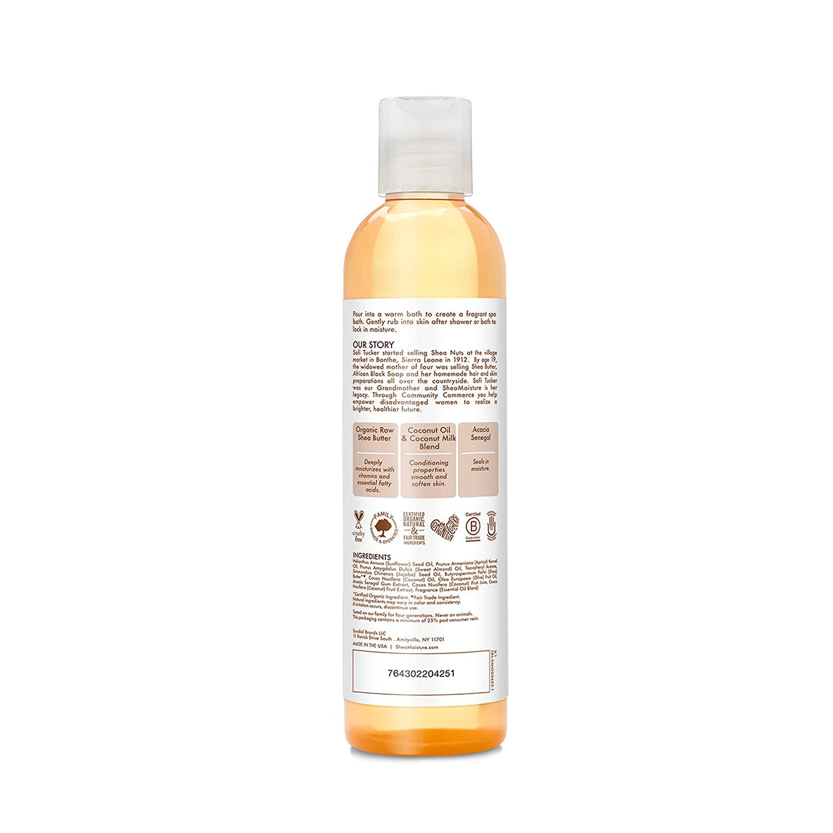 Sheamoisture Daily Hydration Body Oil Virgin Coconut Oil 8 Oz | for Dry Skin Paraben Free